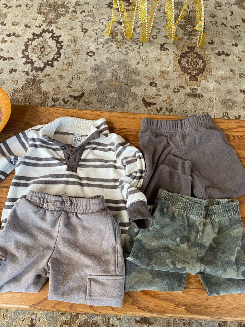 Toddler Gray & Olive Camo Fleece Shorts Bundle